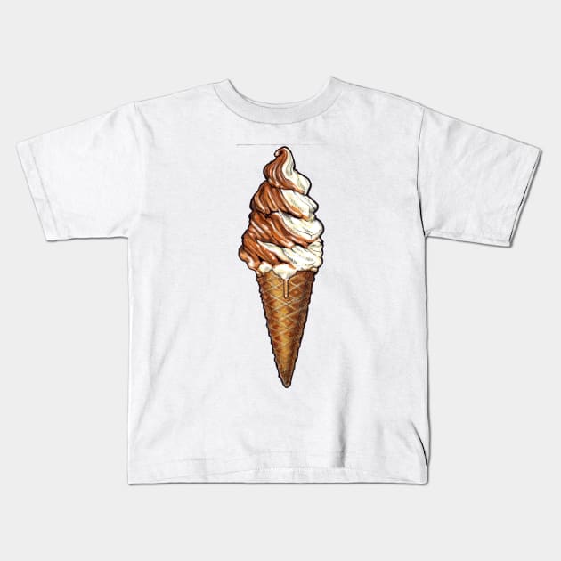 Soft Serve Twist Kids T-Shirt by KellyGilleran